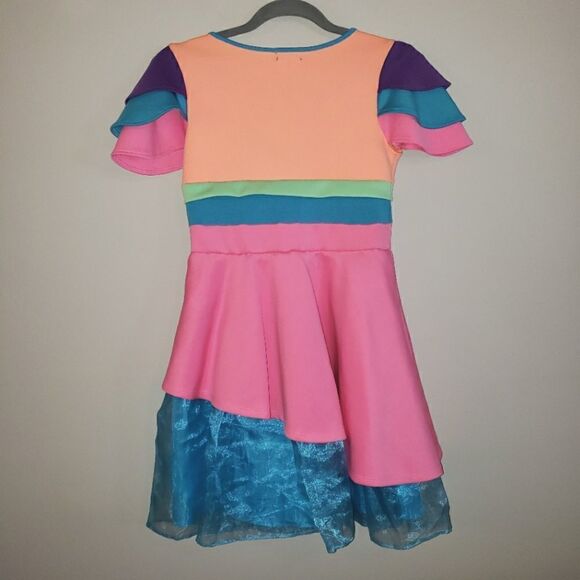 JOJOS CLOSET MULTI NEON MIDI DRESS SIZE XL 14/16 NWOT - Picture 6 of 6